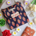 Midnight Blooms Chudidar Long Kurta -Vasant